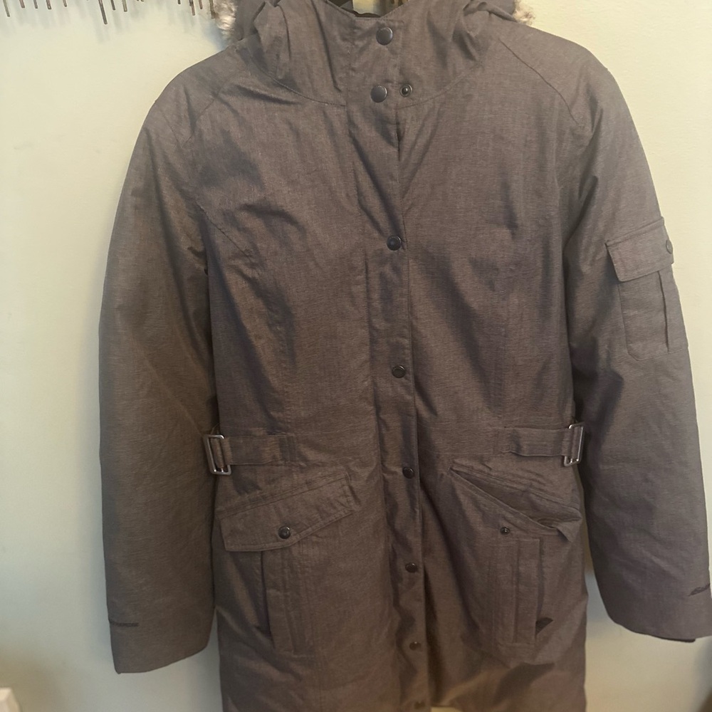 Eddie Bauer Brown Puffer Jacket with Hood and Insulation